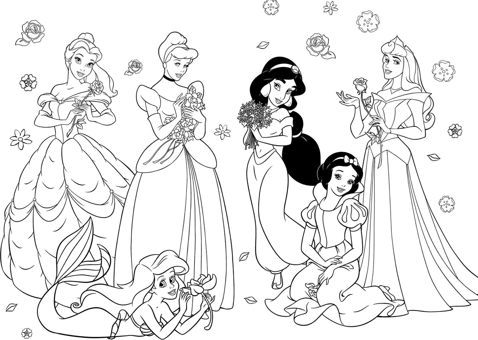 Coloring Pages For Girls Princess
 princess coloring pages for girls Free