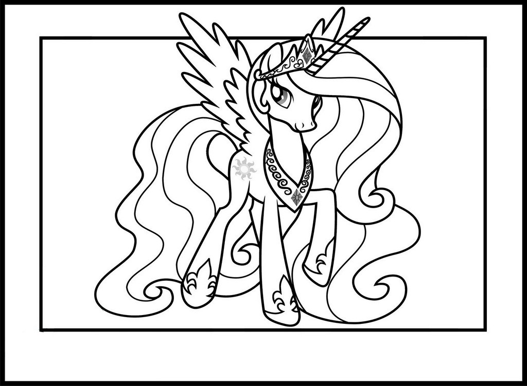 Coloring Pages For Girls Princess Celestia
 Princess Celestia Coloring Sheet Printable