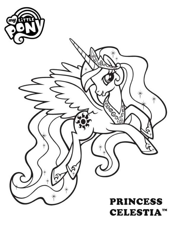 Coloring Pages For Girls Princess Celestia
 Princess Celestia Coloring Pages To Print