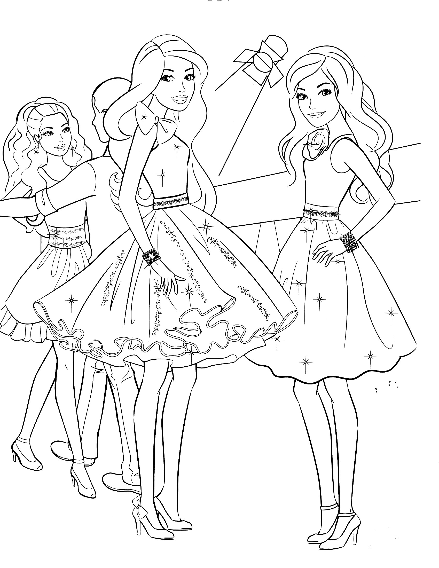 Best ideas about Coloring Pages For Girls Princess High
. Save or Pin Coloriage Barbie au bal à imprimer Now.