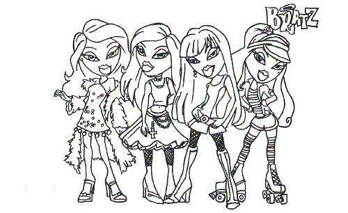 Best ideas about Coloring Pages For Girls Princess High
. Save or Pin Grupo de amigas Bratz para colorear Now.