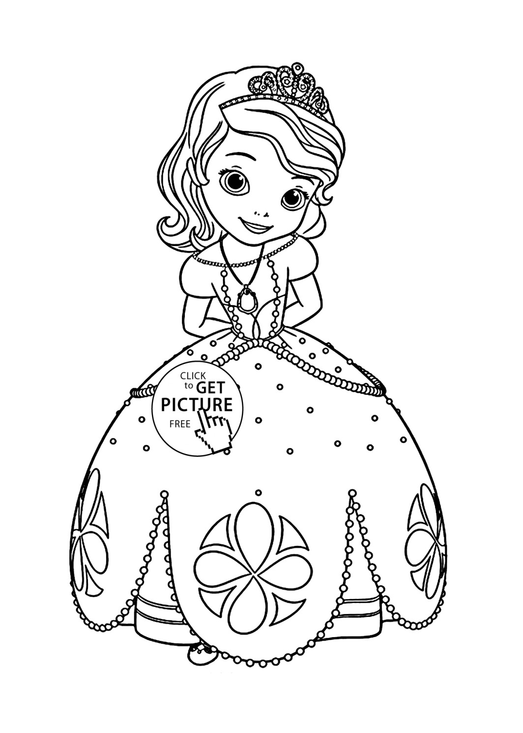 Coloring Pages For Girls Princess
 Princess Sofia coloring page for girls disney for kids