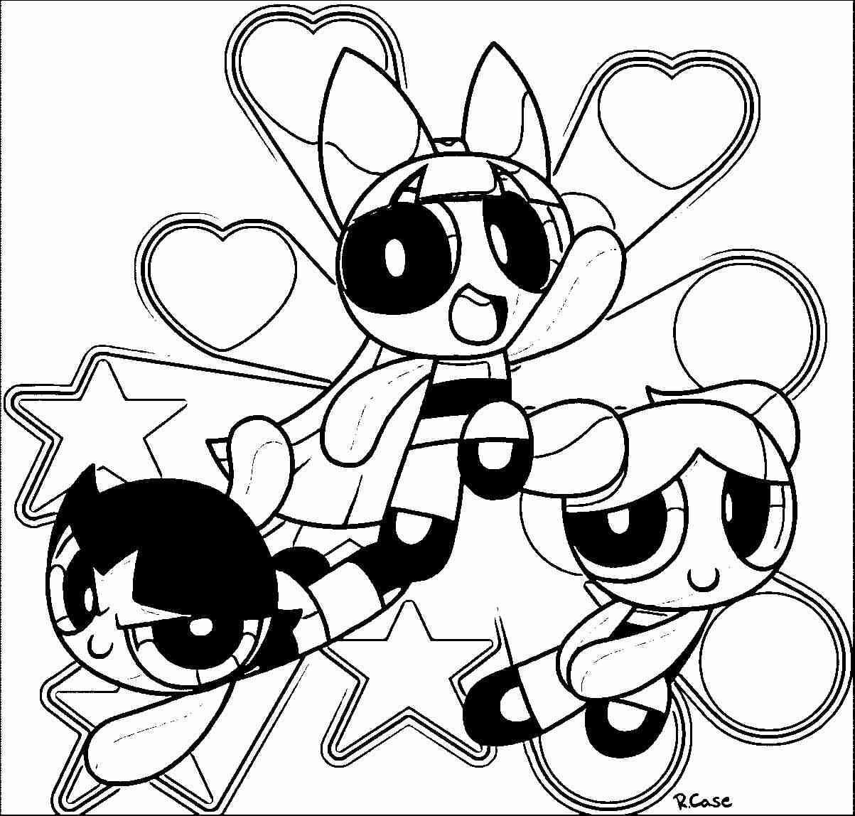 Coloring Pages For Girls The Power Puff Power
 Powerpuff Girls Blossom Coloring Pages thekindproject