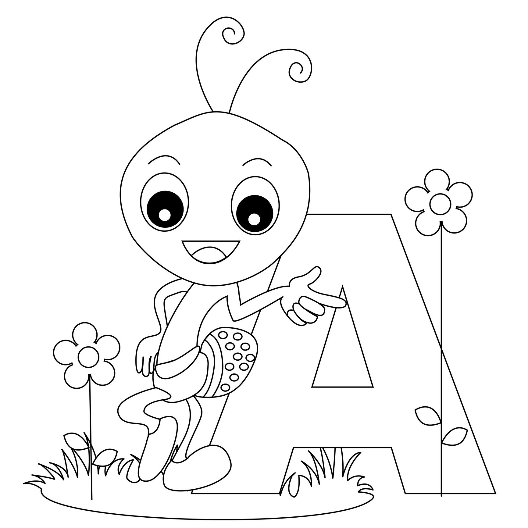Coloring Pages For Kids Letters
 Free Printable Alphabet Coloring Pages for Kids Best