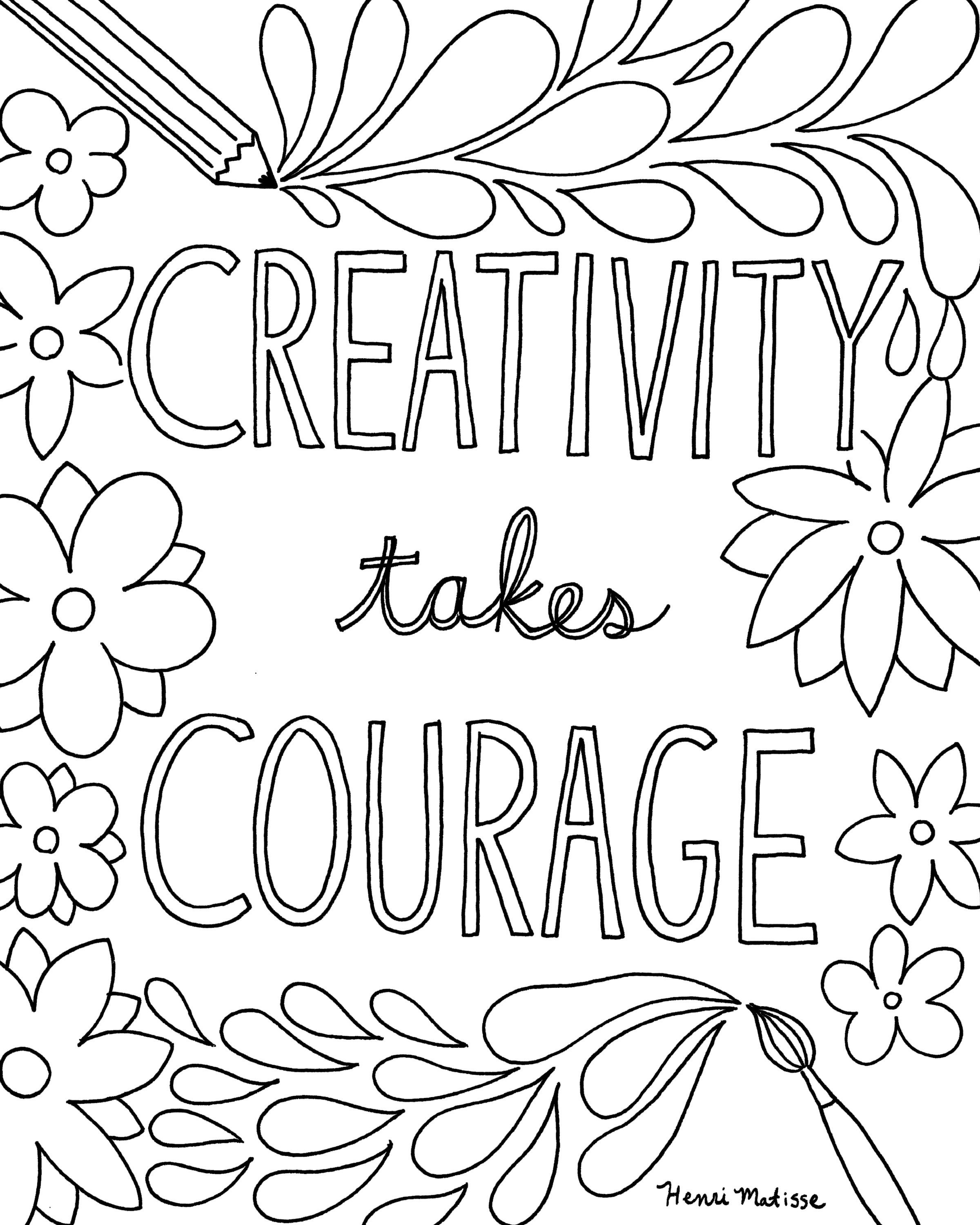 Coloring Pages For Kids That You Can Color Online
 Free Printable Quote Coloring Pages for Grown Ups