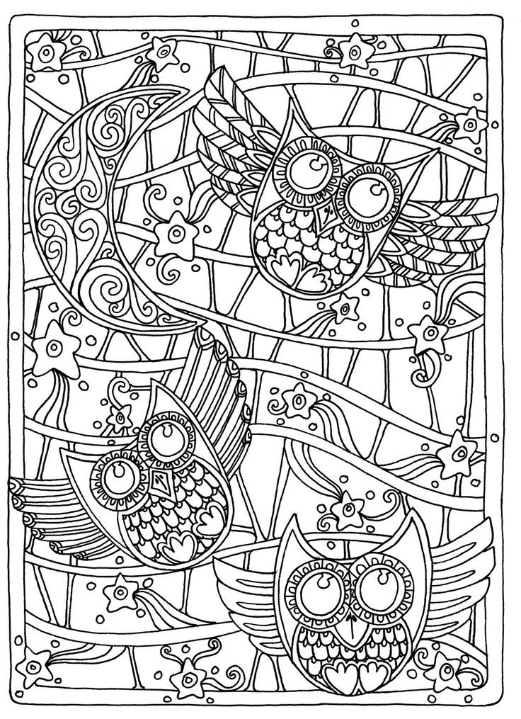 Coloring Pages For Men
 OWL Coloring Pages for Adults Free Detailed Owl Coloring