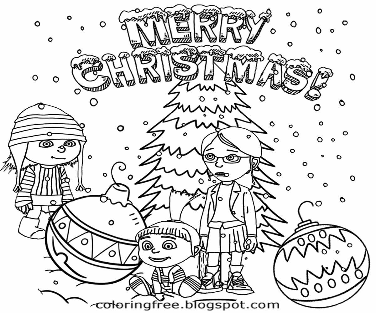Coloring Pages For Teens Christmas
 Minions Christmas Coloring Pages Free