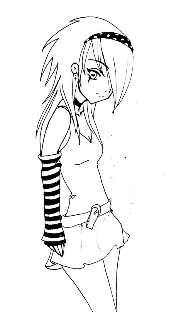Coloring Pages For Teens Emo Anime
 8 best images about emo drawings on Pinterest