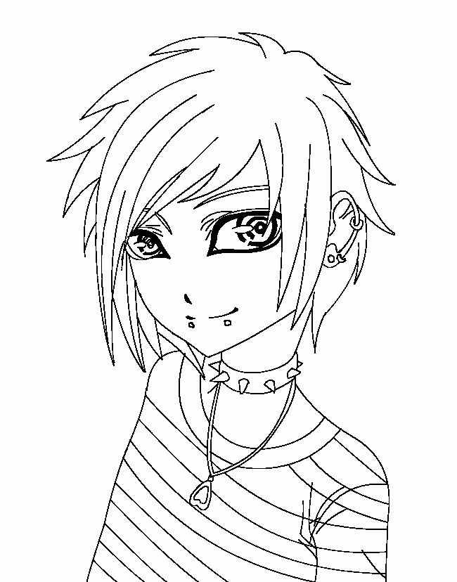 Coloring Pages For Teens Emo Anime
 Emo Disney Coloring Pages Coloring Home