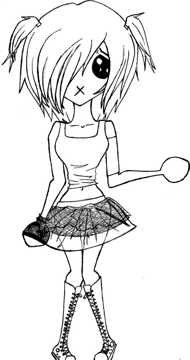 Coloring Pages For Teens Emo Anime
 Free Printable Emo Coloring Pages For Kids Best Coloring