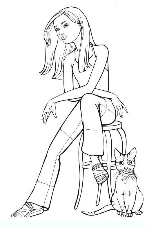 Coloring Pages For Teens Fashion
 fashion 7 Teens and adults coloring pages