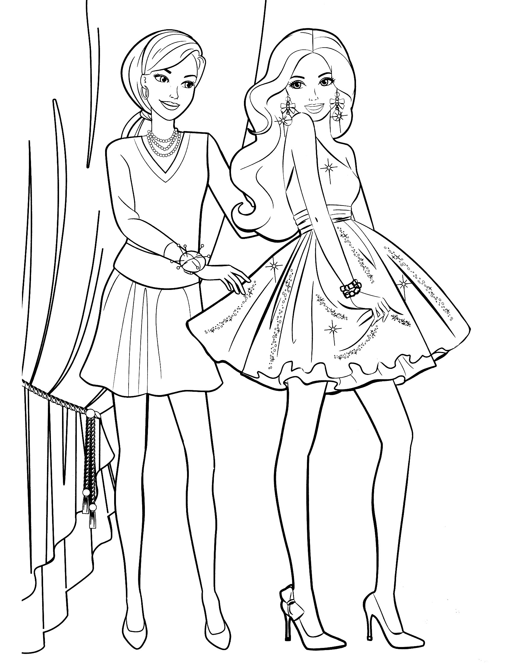 Coloring Pages For Teens Fashion
 Coloriage barbie gratuit AncensCP