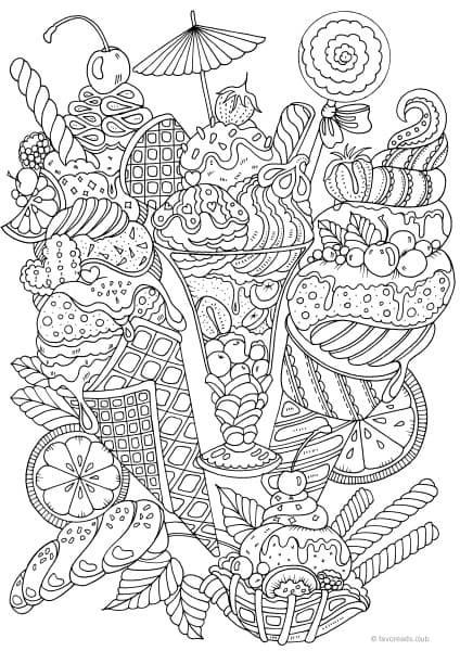 Coloring Pages For Teens Food
 The Best Printable Adult Coloring Pages