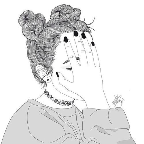 Coloring Pages For Teens Girl In A Bun
 Outlines • Draw Something • Pinterest