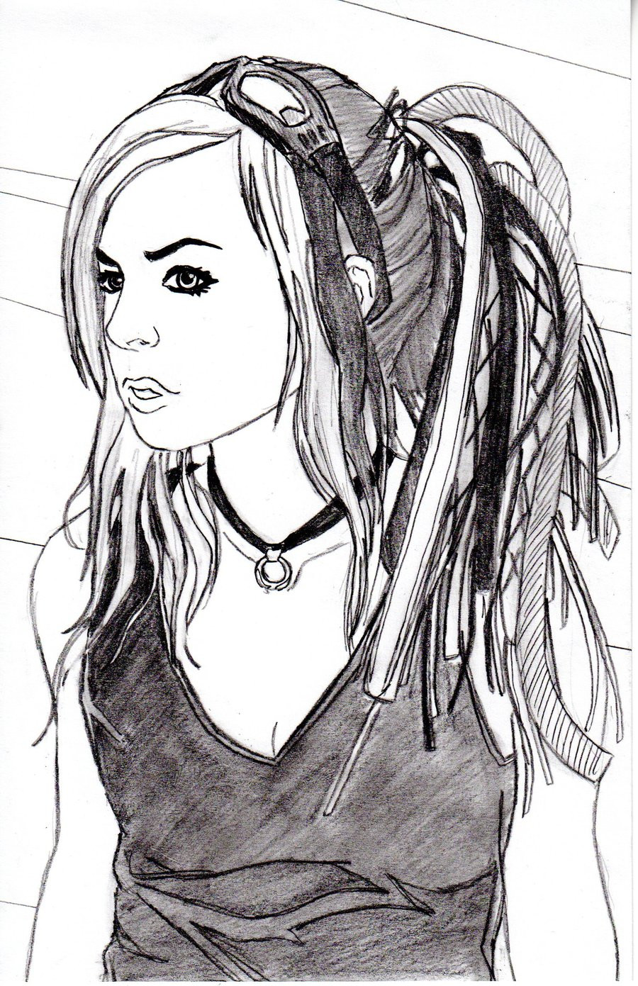 Coloring Pages For Teens Girls People
 people faces 1 by e With No Color on DeviantArt