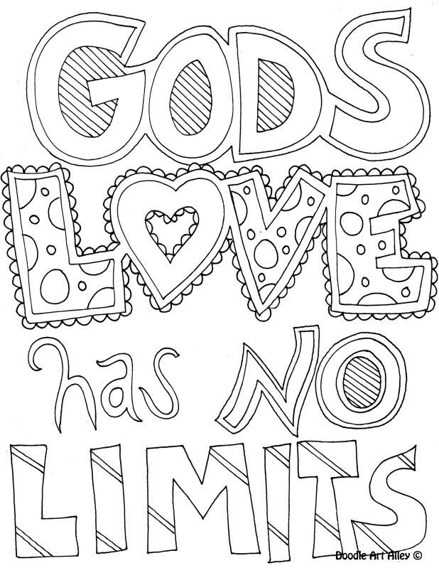 Coloring Pages For Teens Grace
 Coloring Page God s love has no limits