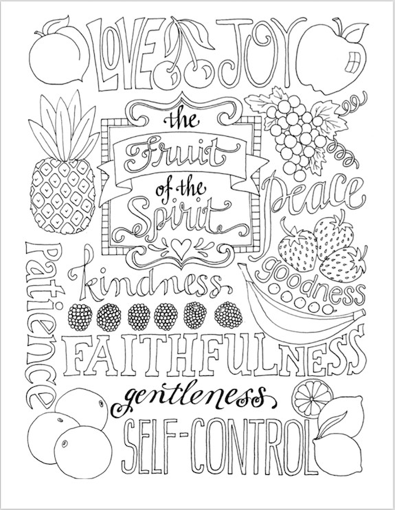 Coloring Pages For Teens Grace
 Fruit of the Spirit Coloring Page Flanders Family Homelife