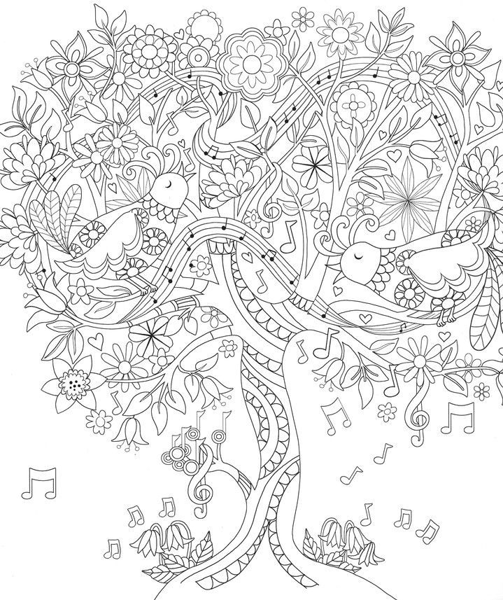 Coloring Pages For Teens Grace
 17 Best images about ♣Adult Colouring Trees Leaves