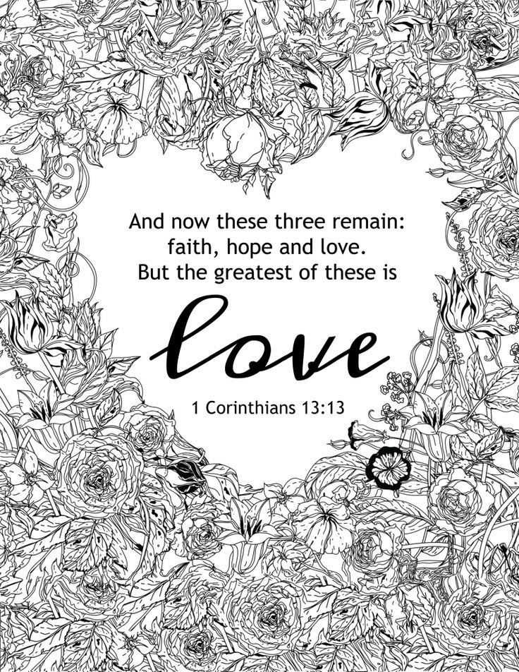 Coloring Pages For Teens Grace
 Best Love Quotes The greatest of these is love coloring