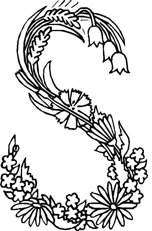 Coloring Pages For Teens Letter E
 Coloriage alphabet fleurs pour enfants dessins à