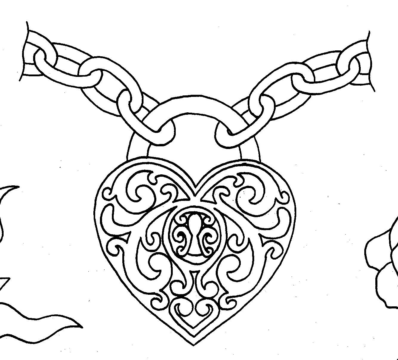 Coloring Pages For Teens Locked Heart
 Key Tattoo Drawing at GetDrawings