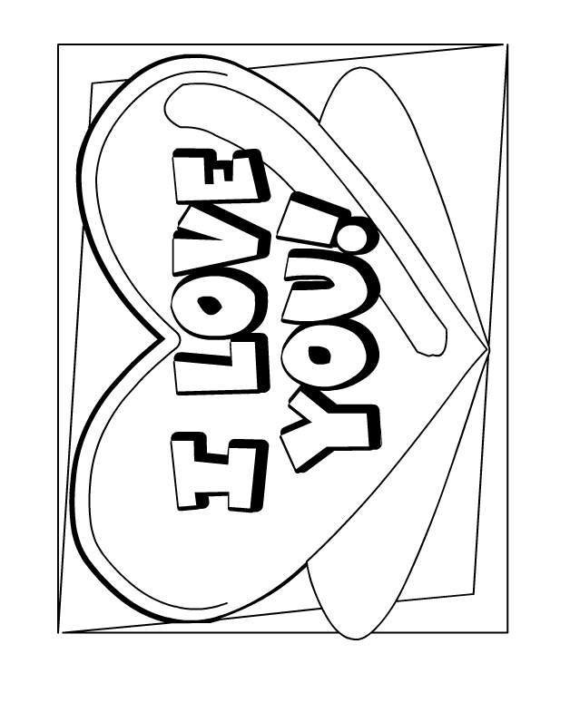 Coloring Pages For Teens Love
 I love you coloring pages rose and heart ColoringStar