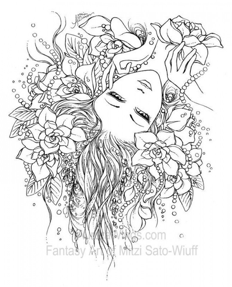 Coloring Pages For Teens Pinterest
 Get This line Fairy Coloring Pages