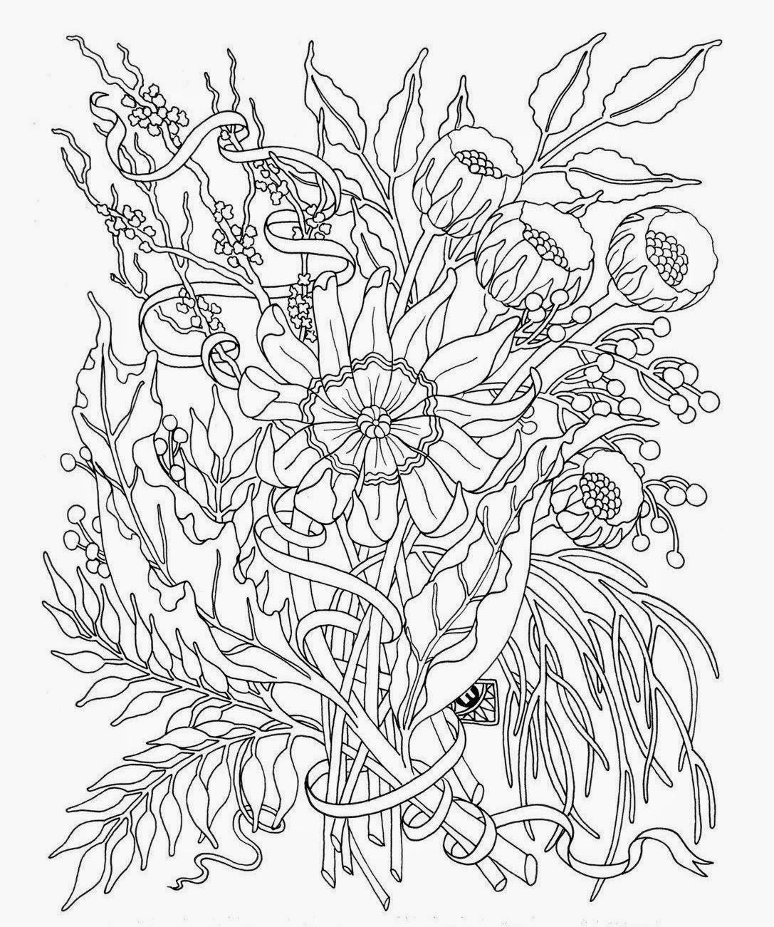 Coloring Pages For Teens Roses
 Coloring Pages Flowers for Teens