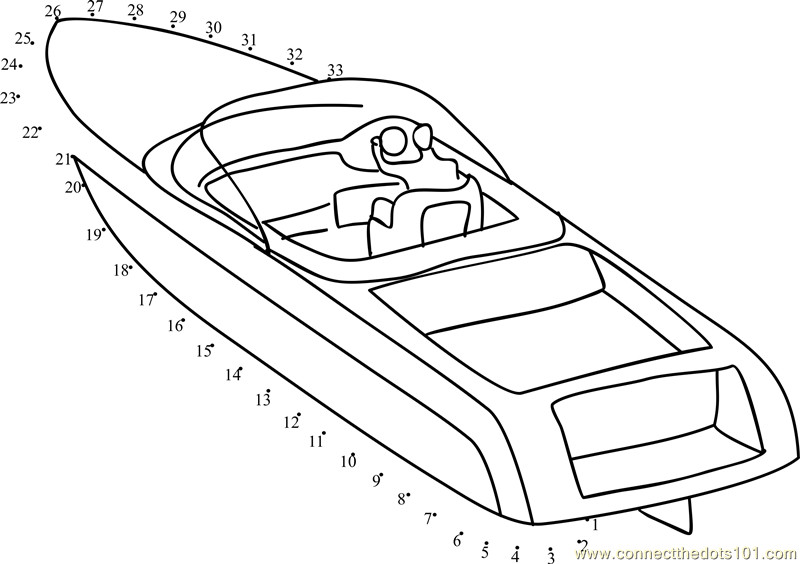 Best ideas about Coloring Pages For Teens Speed Boats
. Save or Pin Speed Boat dot to dot printable worksheet Connect The Dots Now.
