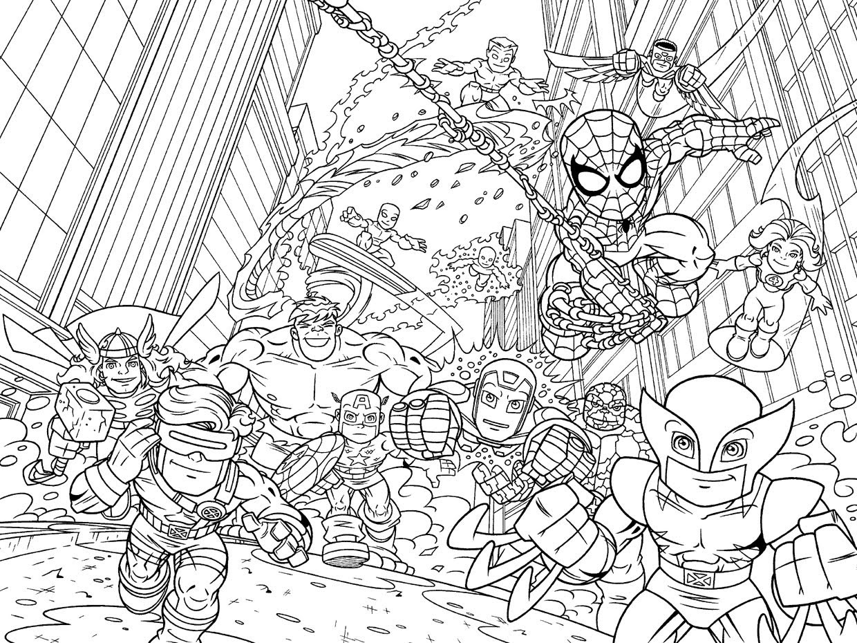 Coloring Pages For Teens Super Heros
 Coloriage adulte marvel AncensCP