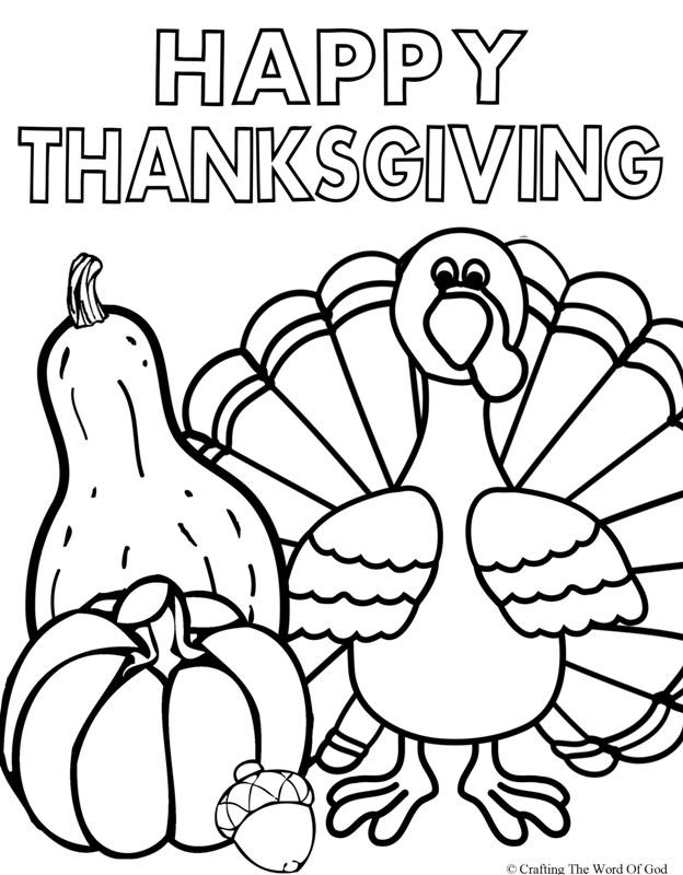 Coloring Pages For Thanksgiving
 Happy Thanksgiving 2 Coloring Page Crafting The Word God