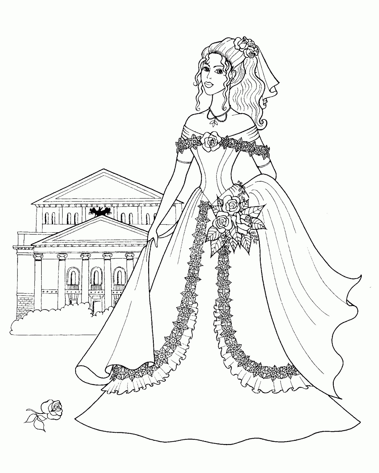 Coloring Pages For Women
 Coloring Pages Fashionable Girls free printable coloring