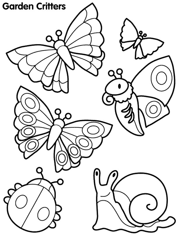 Coloring Pages Garden
 Butterfly