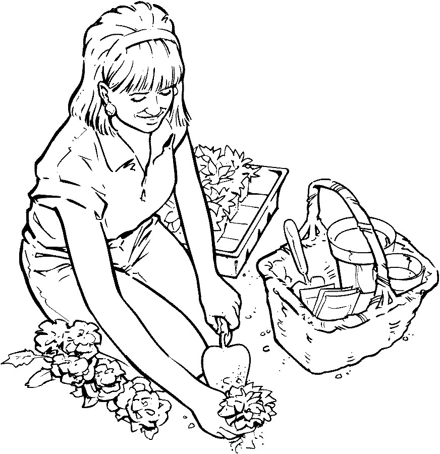 Coloring Pages Garden
 Gardening coloring pages to and print for free