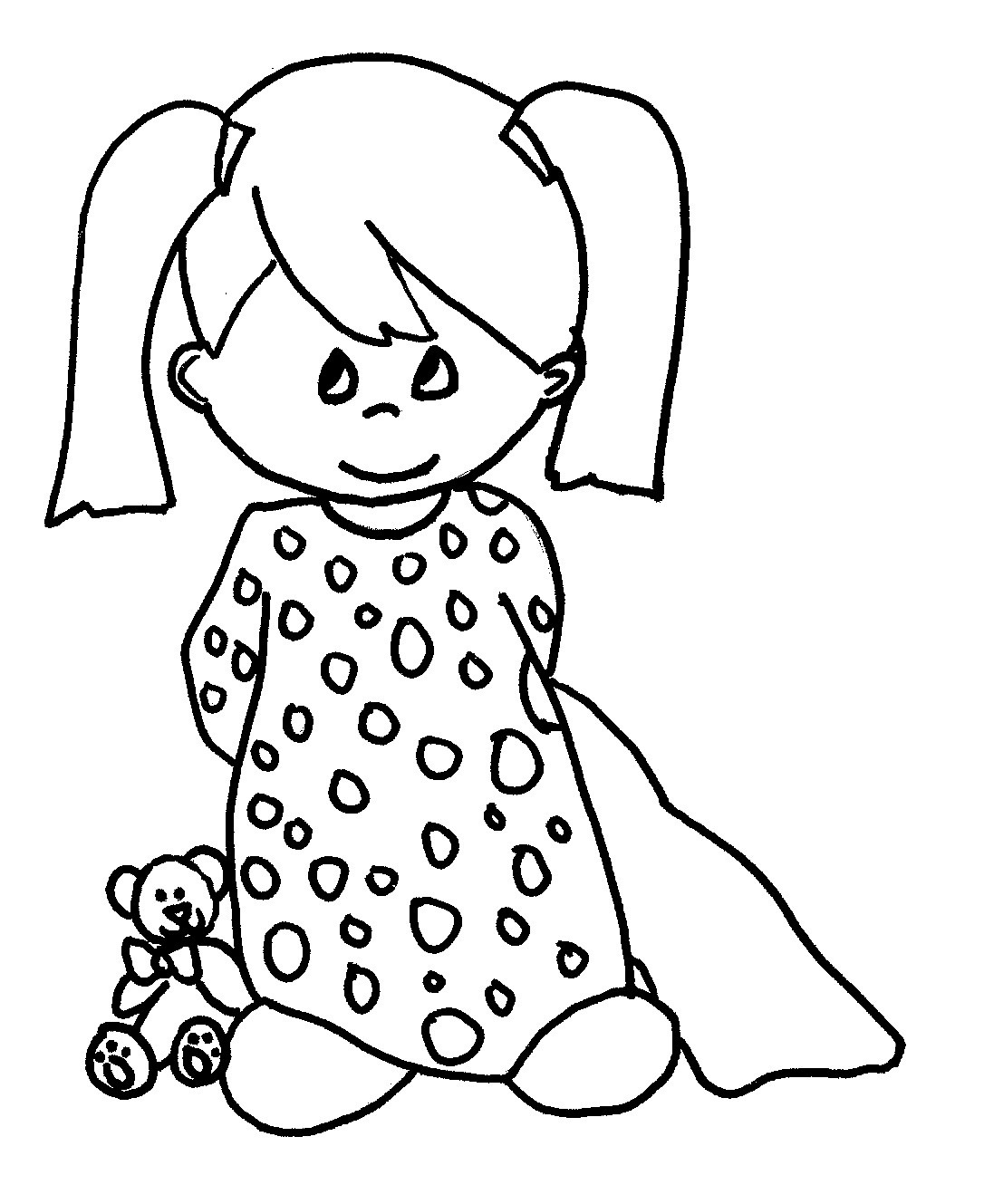 Coloring Pages Girl
 Free Printable Baby Coloring Pages For Kids