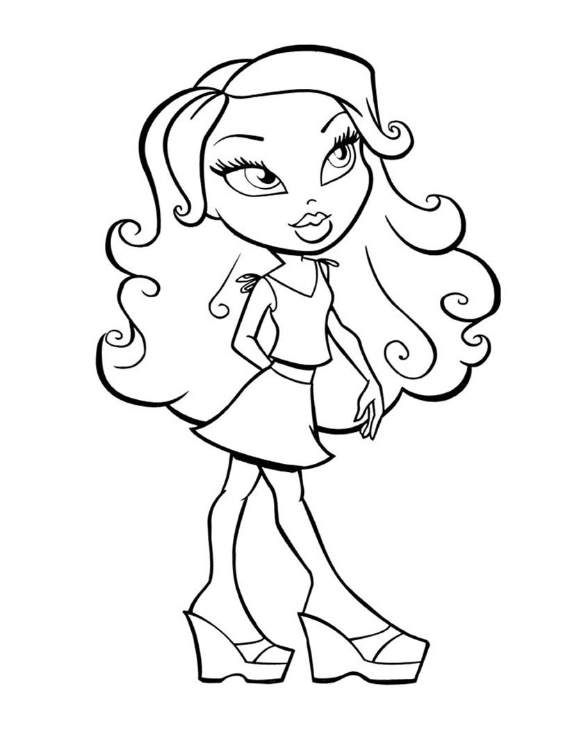 Coloring Pages Girl
 Bratz Color Page Coloring Pages For Kids Cartoon