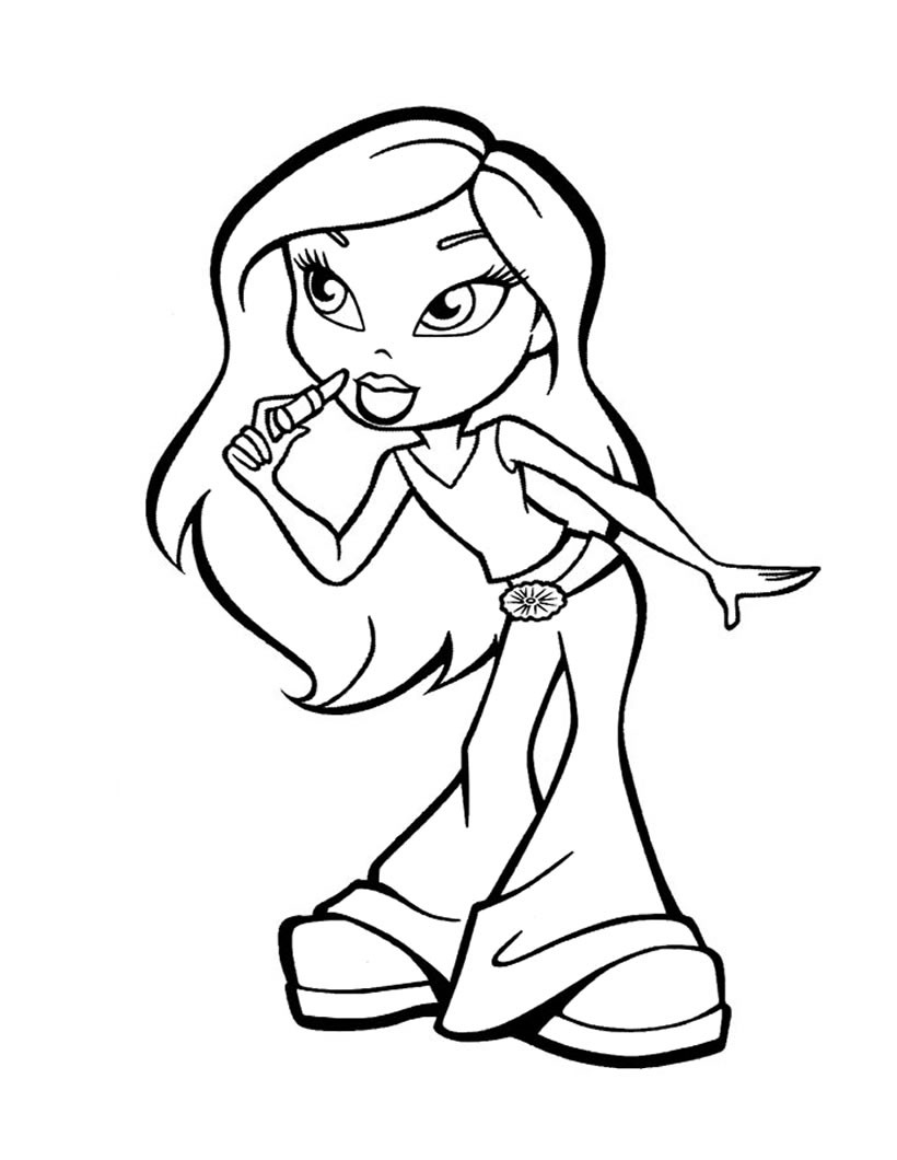 Coloring Pages Girl
 Free Printable Bratz Coloring Pages For Kids