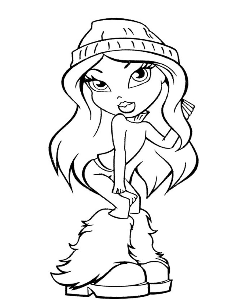 Coloring Pages Girl
 Free Printable Bratz Coloring Pages For Kids