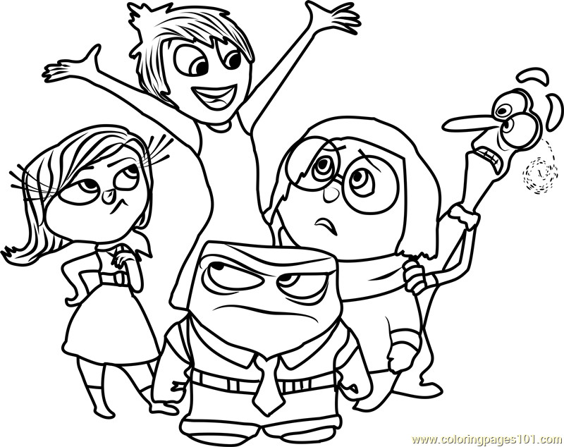 Coloring Pages Inside Out
 Inside Out Team Coloring Page Free Inside Out Coloring