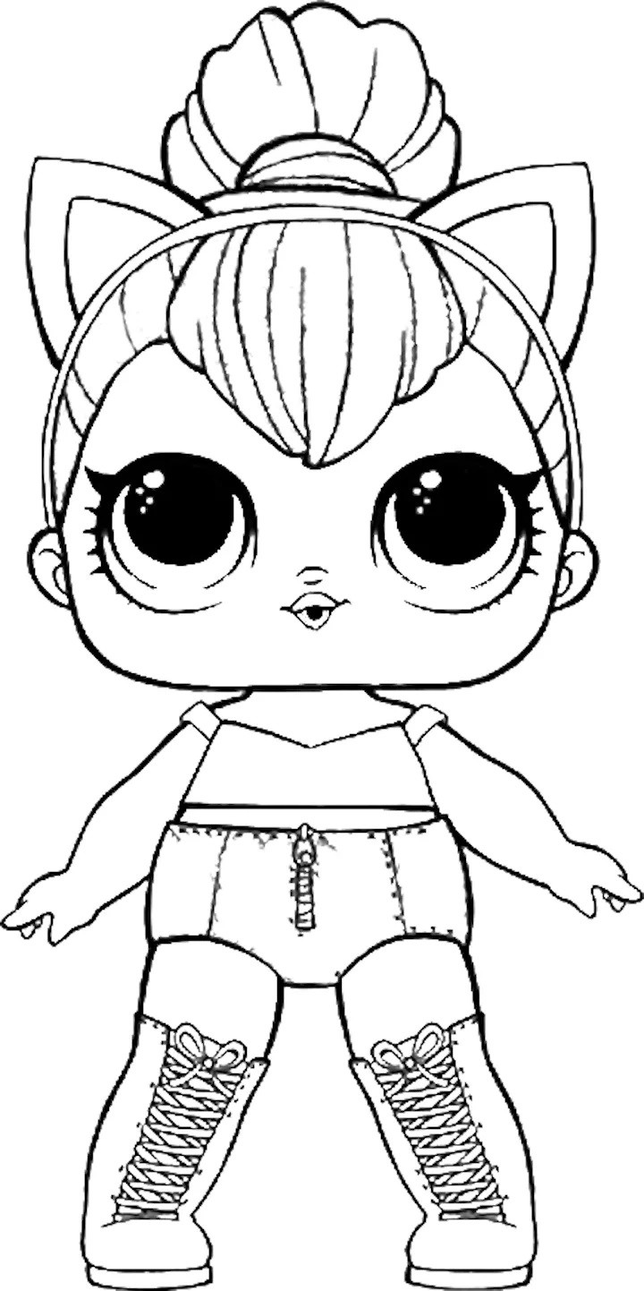 Coloring Pages Lol Dolls
 Coloring Pages of LOL Surprise Dolls 80 Pieces of Black