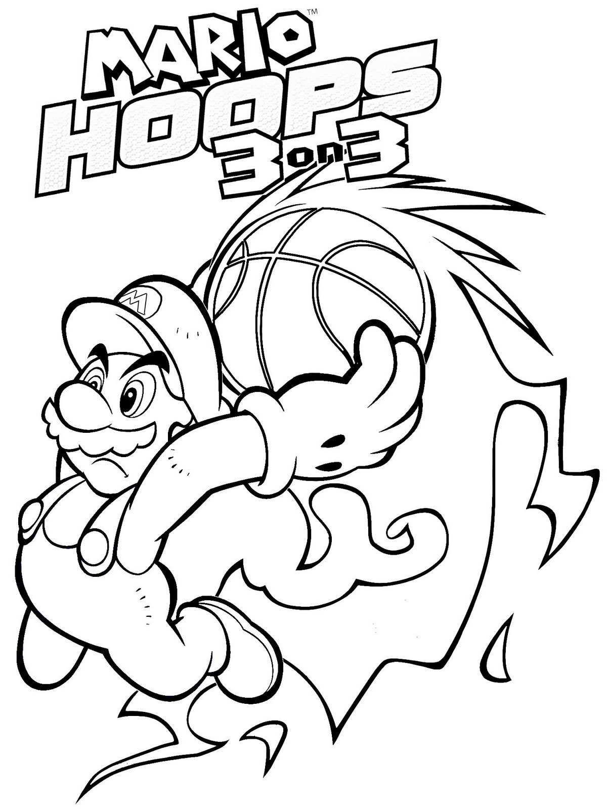 Coloring Pages Mario
 Mario Coloring pages Black and white super Mario