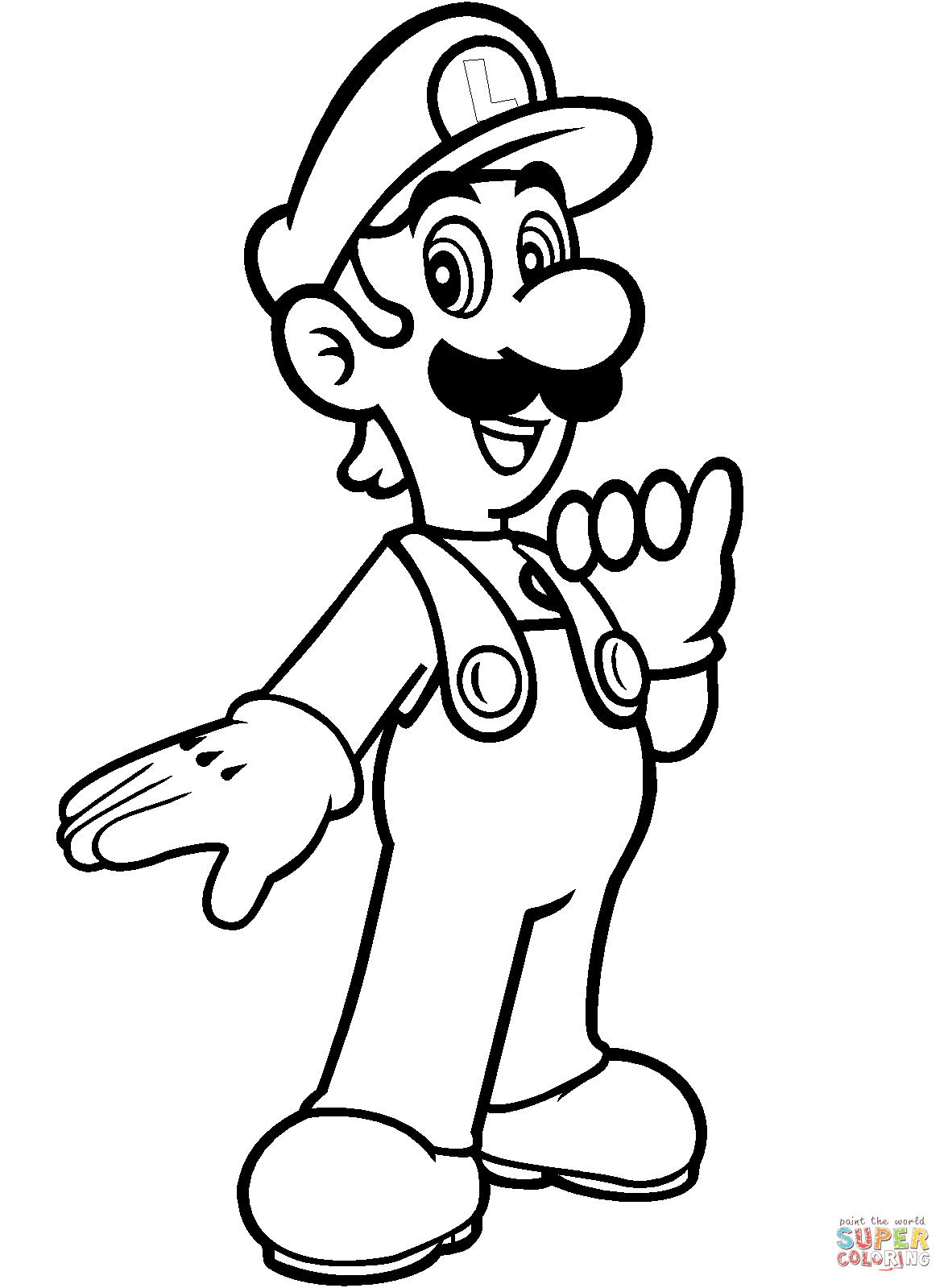 Coloring Pages Mario
 Luigi from Mario Bros coloring page