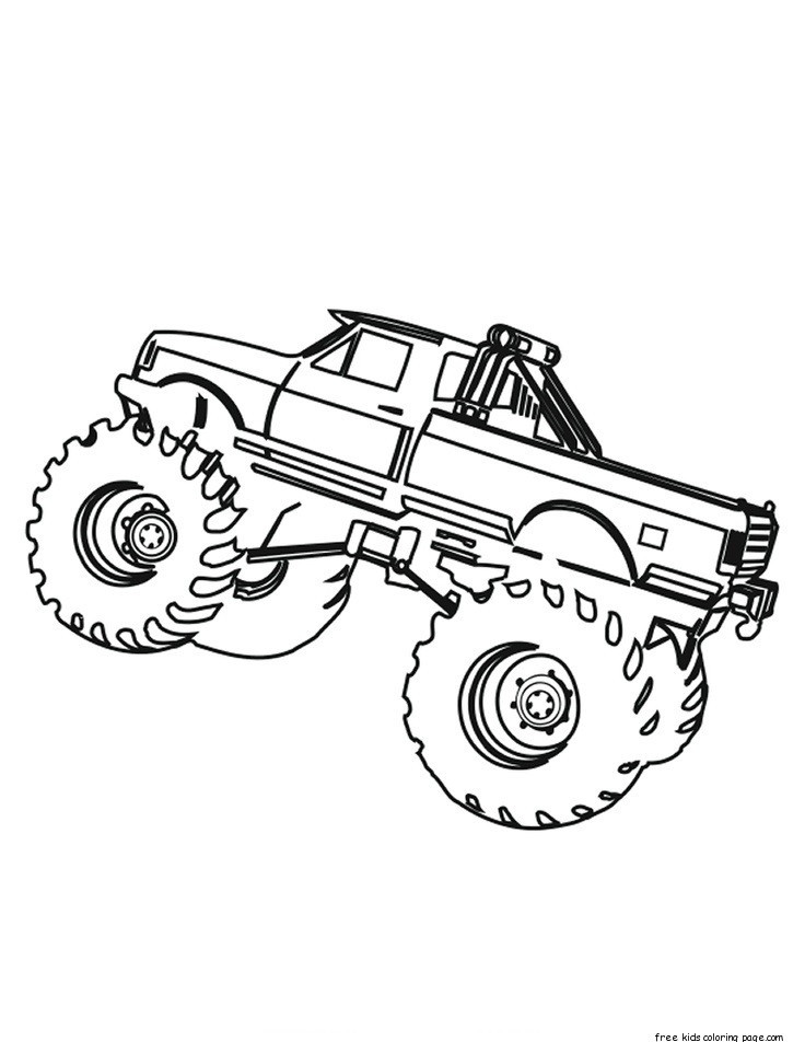 Coloring Pages Monster Trucks
 Printable monster truck coloring pages for kids Free
