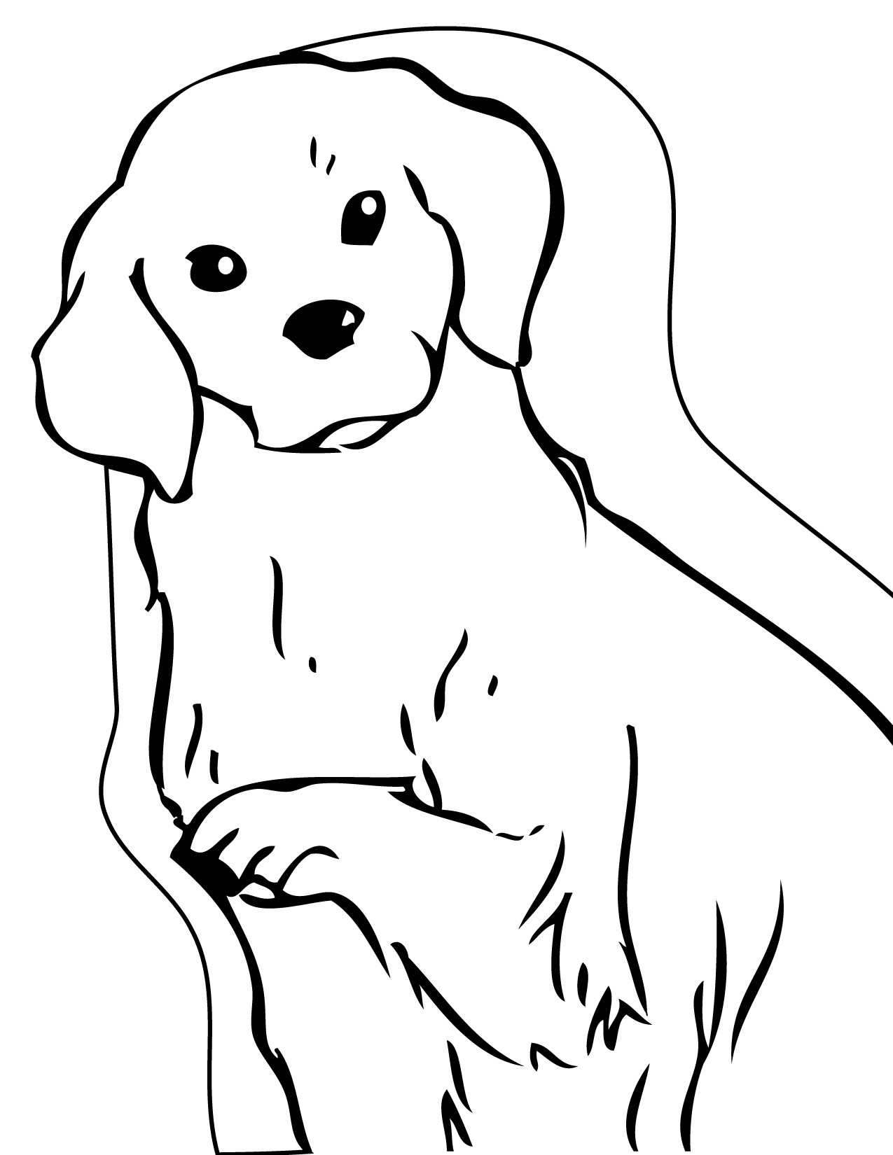 Coloring Pages Of A Dog
 Dogs And Cats Free Coloring Pages
