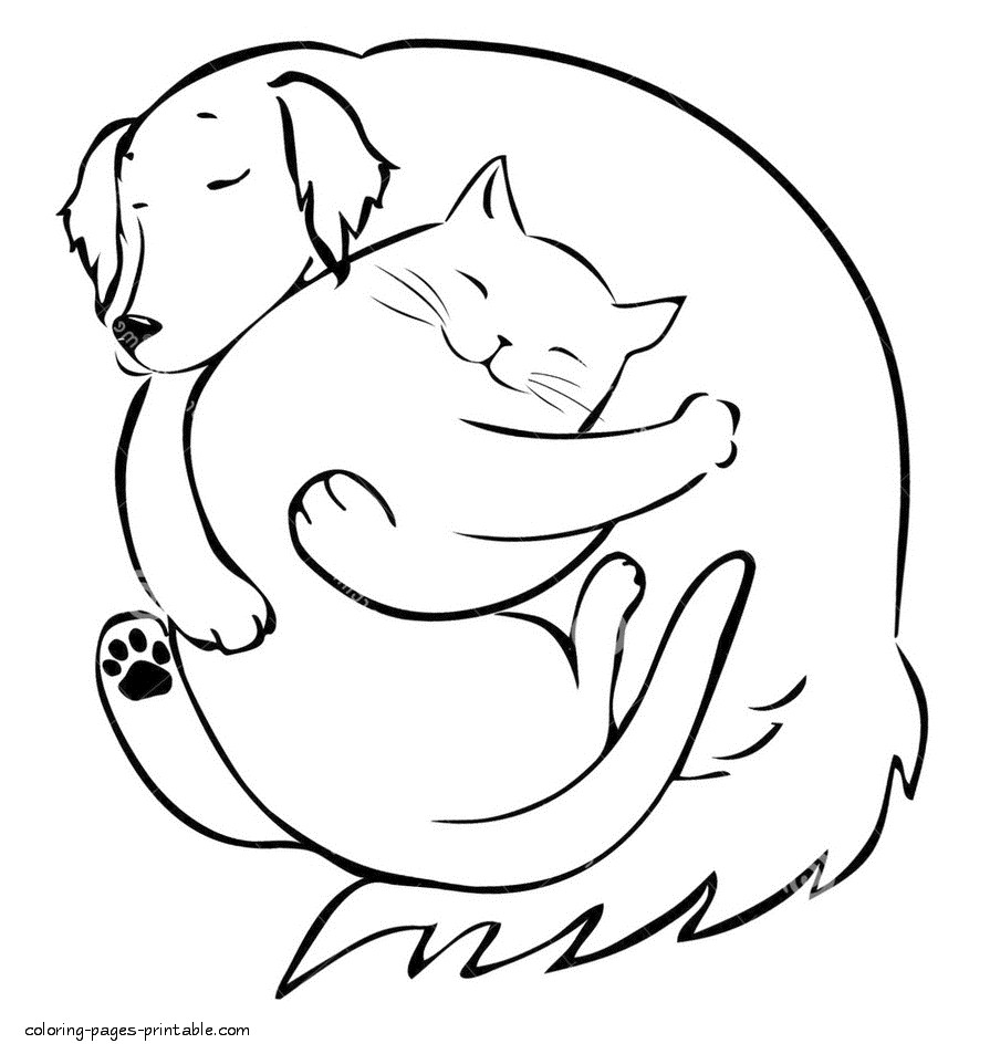 Coloring Pages Of A Dog
 Pets Free Coloring Pages