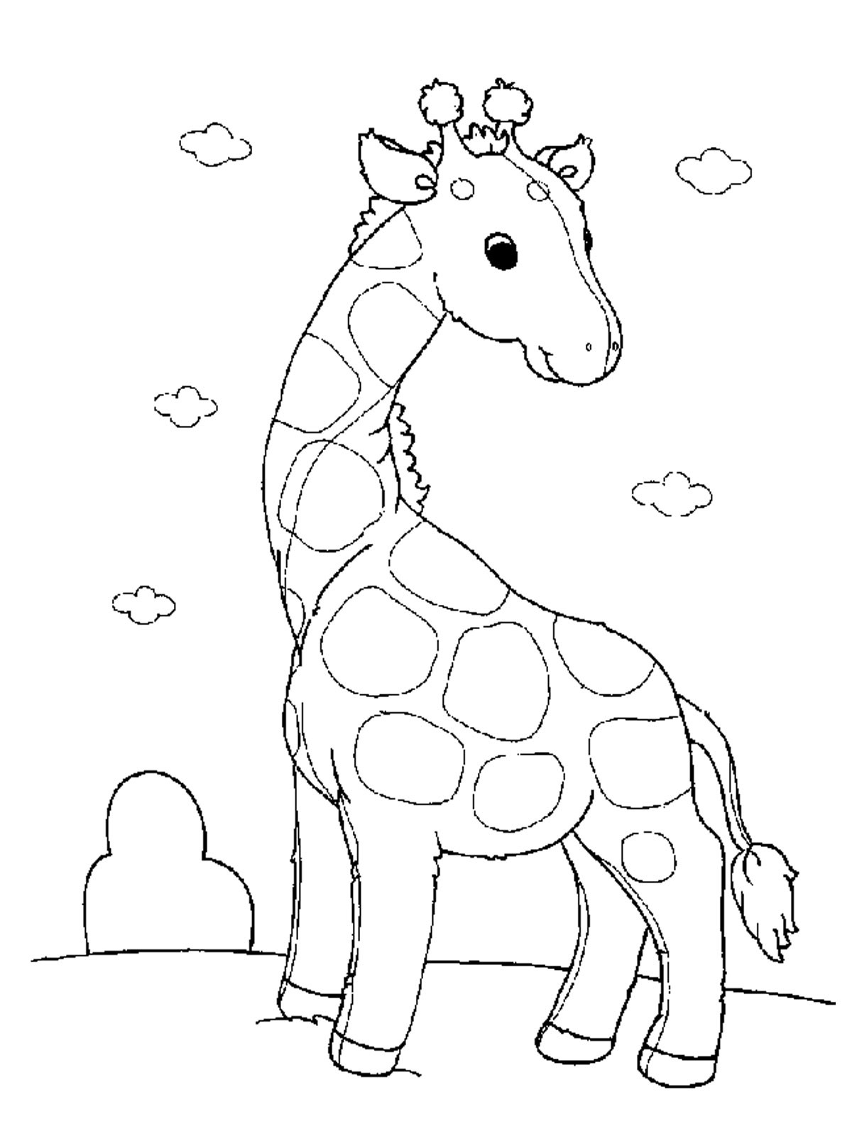 Coloring Pages Of Baby Animals
 Free Printable Giraffe Coloring Pages For Kids