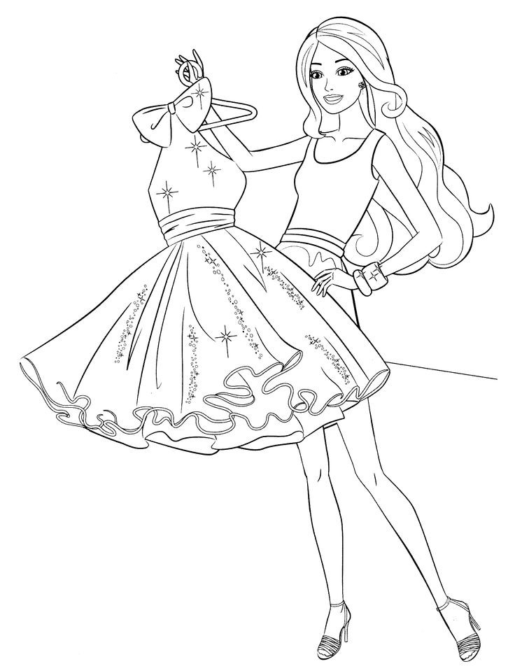 Coloring Pages Of Barbie
 Free Printable Barbie Coloring For Girls Coloring pages