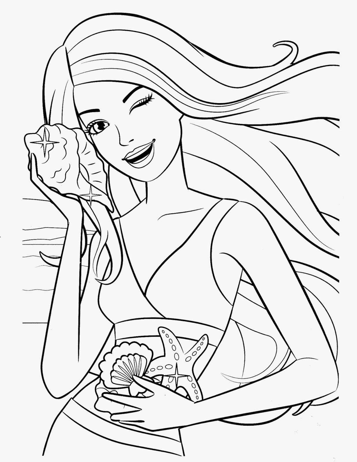 Coloring Pages Of Barbie
 Coloring Pages Barbie Free Printable Coloring Pages