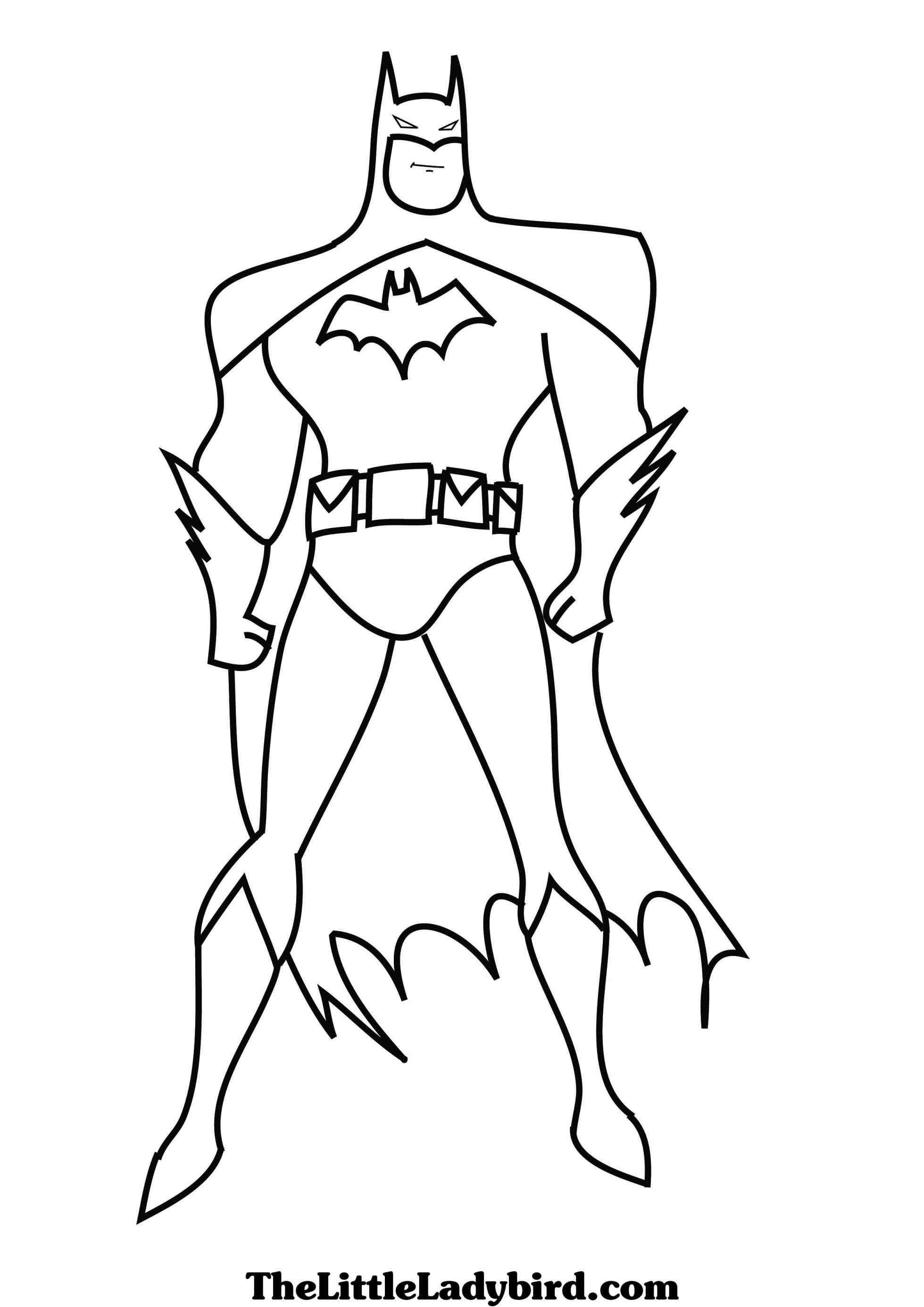 Coloring Pages Of Batman
 Batman clipart coloring page Pencil and in color batman
