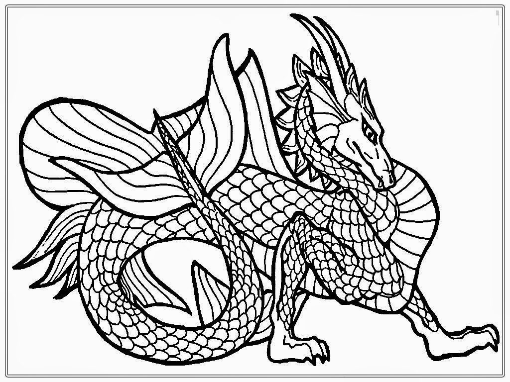 Coloring Pages Of Dragons
 Realistic Dragon Coloring Pages